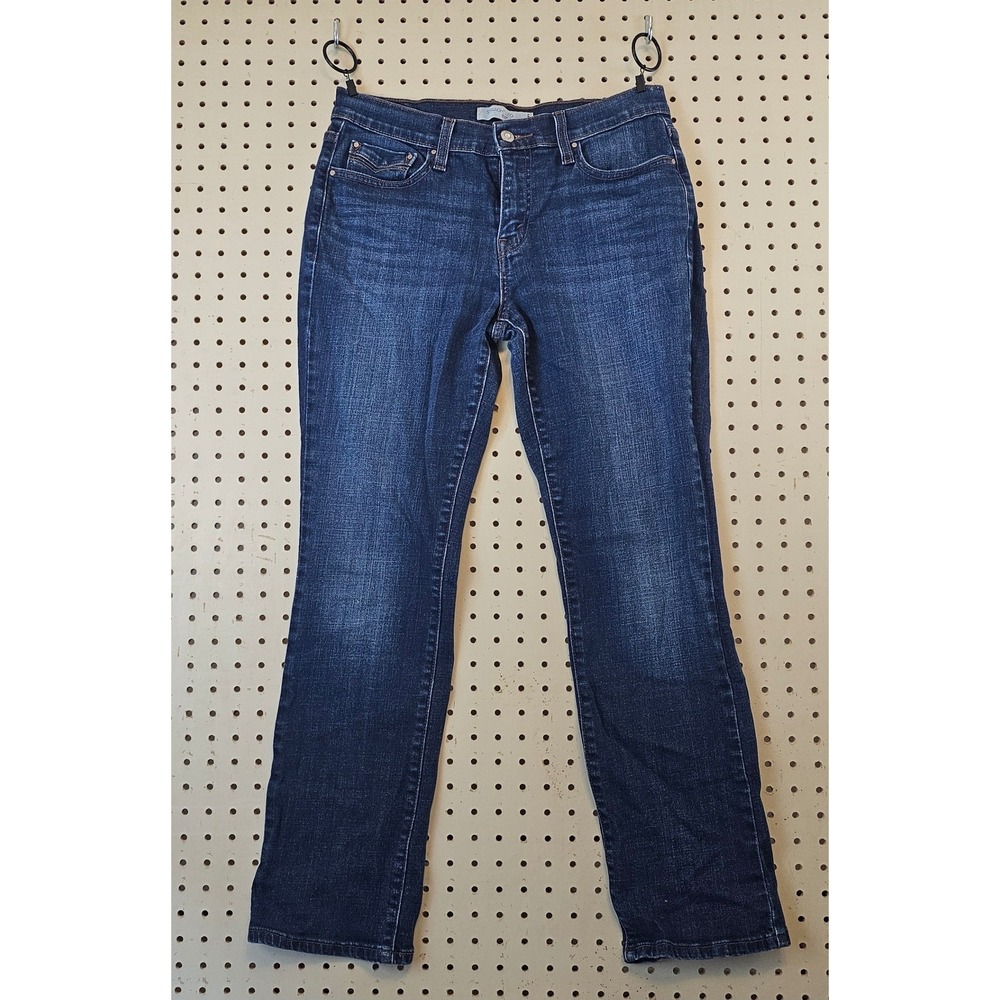 Levis 505 Straight Leg Jeans Womens 4 S/C Dark Wash Blue Denim Mid Rise